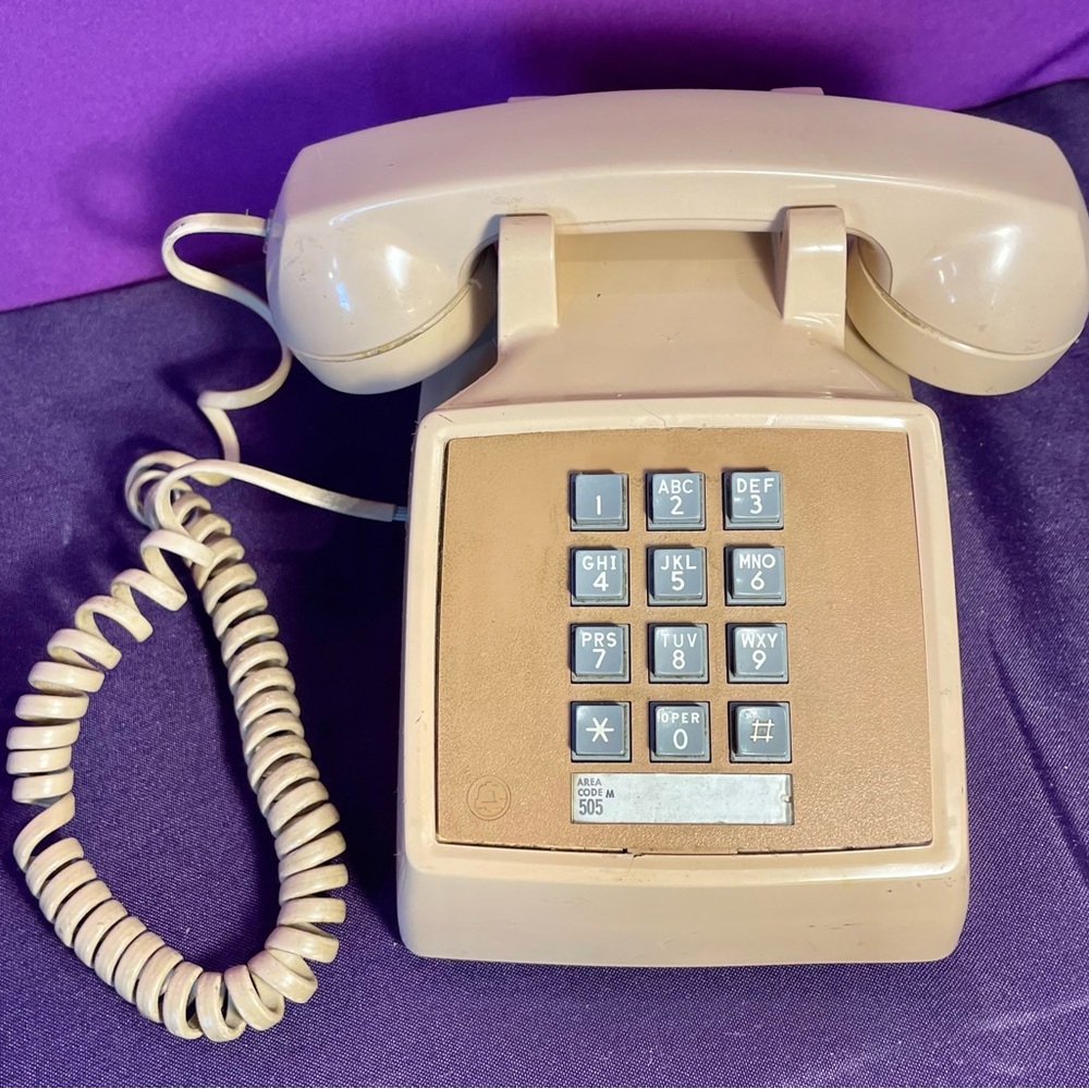 Vintage Western Electric Beige Push Button Phone